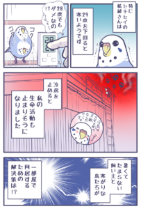 暑がりな飼い主と寒がりな鳥たちの解決策2